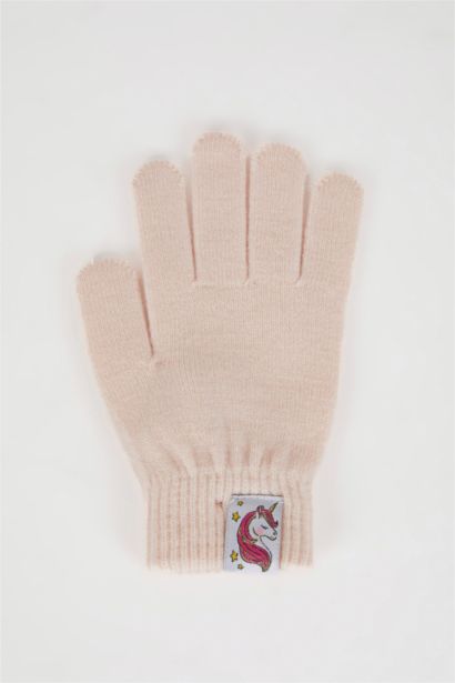 Girl Unicorn Woven Labeled Gloves