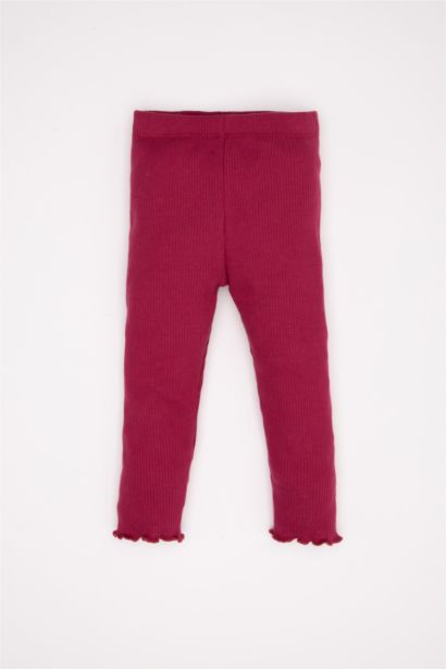 طقم بنات تيشيرت برقبة مستديرة وسروال بخصر مطاطي - قطعتين