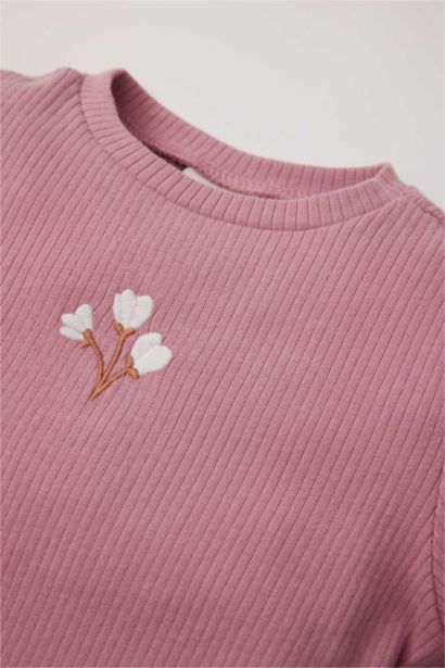 Ensemble de t-shirt imprimé à manches longues et pantalon pour bébé fille