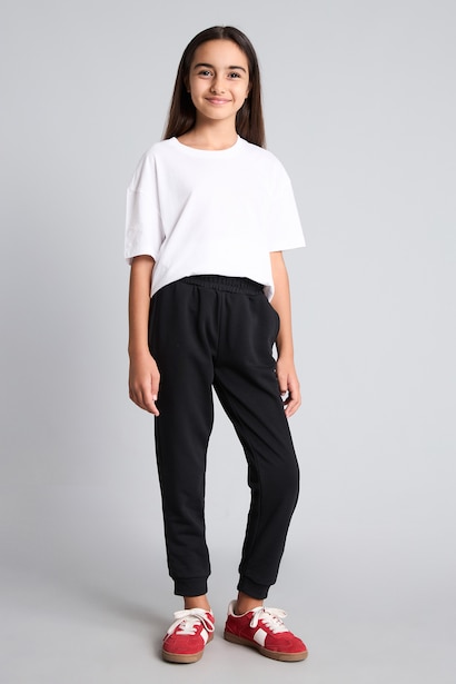 Girl Jogger Fit Elastic Waist Sweatpants