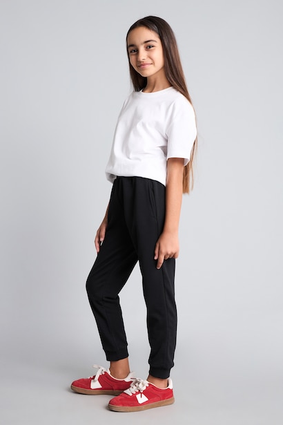 Girl Jogger Fit Elastic Waist Sweatpants
