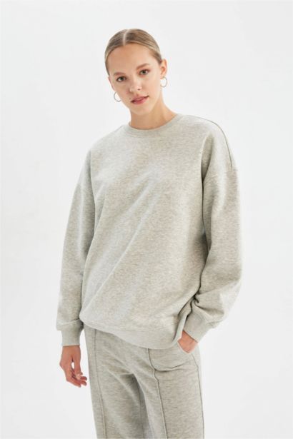 Back to School Oversize Fit Thick Sweatshirt
