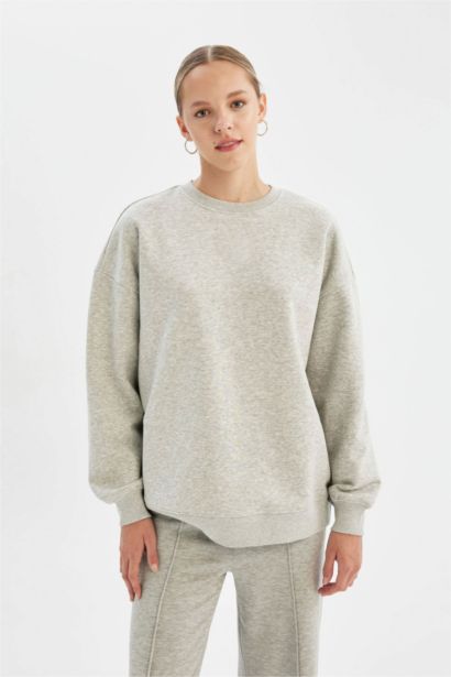 Back to School Oversize Fit Thick Sweatshirt
