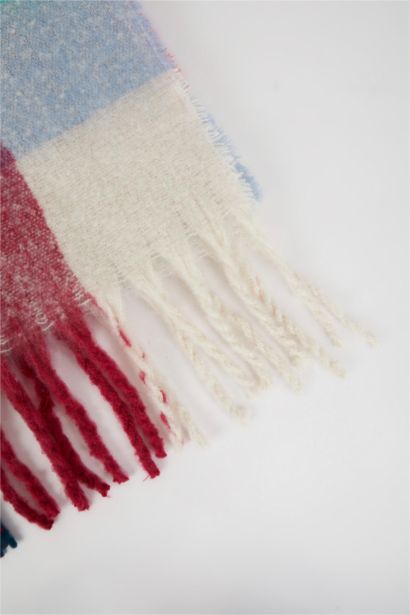 Woman Soft Texture Mixed Patterned Scarf