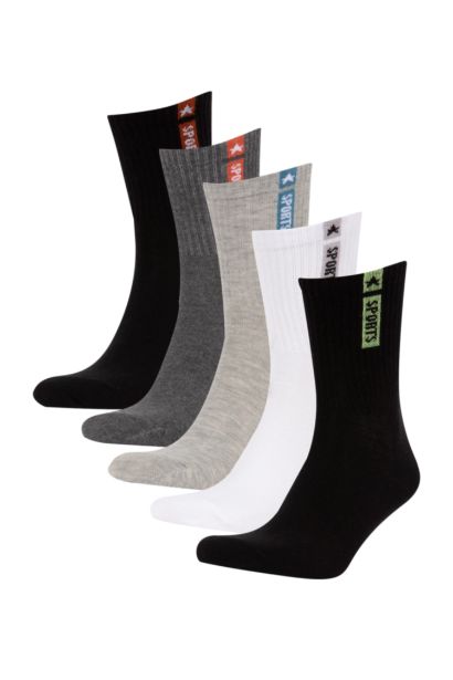 Man Slogan 5 Piece Long sock