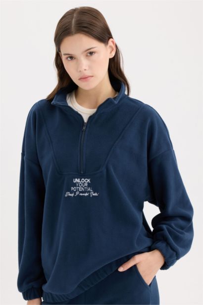 Oversıze Polar Sweatshirt