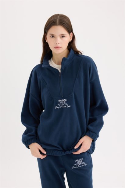Oversıze Polar Sweatshirt