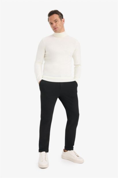 Jogger Fit Stretch Fabric Double Leg Trousers