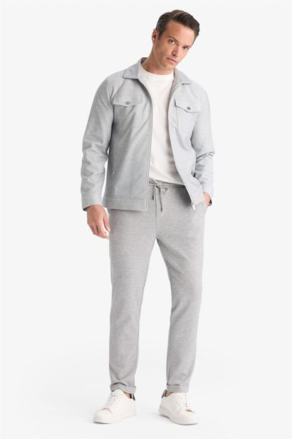 بنطلون جوجر قماش صيفي بيزك برجل عادي