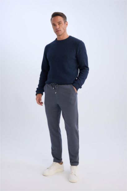 بنطلون جوجر قماش صيفي بيزك برجل عادية