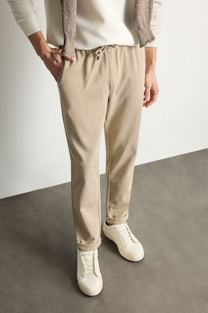 Tailored Fit Double Hem Trousers
