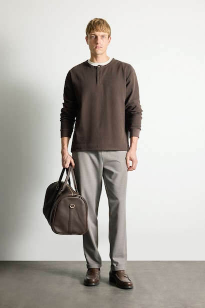 Tailored Fit қайырмалы балақты шалбар