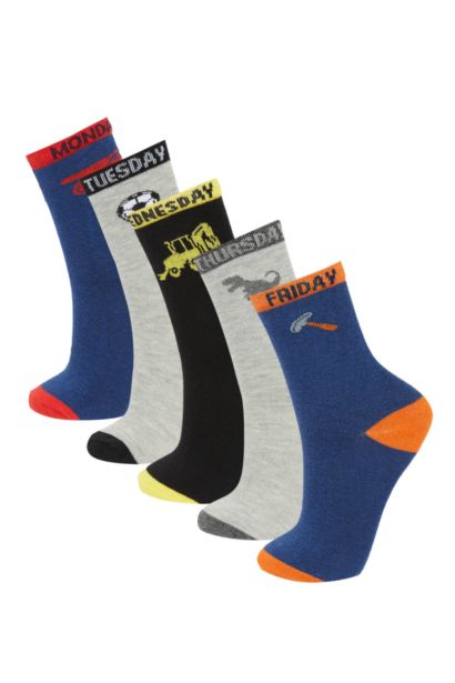 Boy Printed 5 Piece Long sock