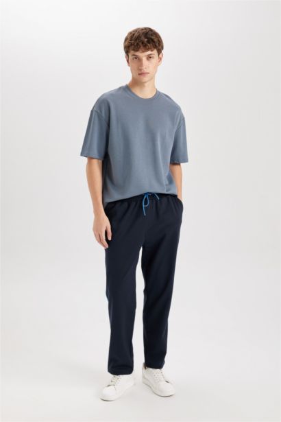 Regular Fit Beli Bağcıklı Düz Paça Cepli Pijama Altı