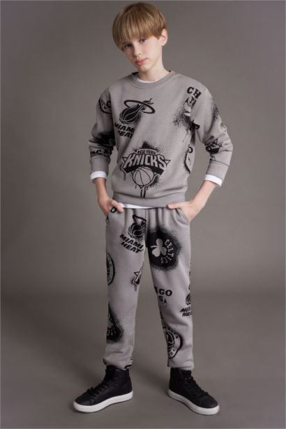 Boy NBA Current Teams Crew Neck Sweatshirt