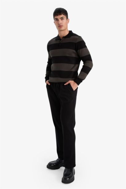 Standard Fit Polo Collar Knitwear Pullover