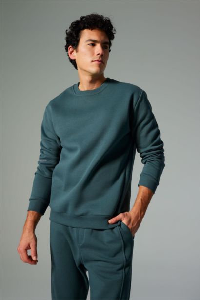 Standart Fıt Kalın Sweatshirt Kumaşı Sweatshirt