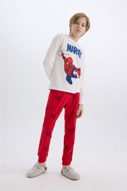 Ensemble Pyjama Spiderman Haut à manches longues et col rond et Bas long pour Garçon