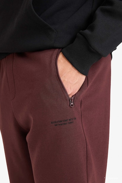 Regular Fit Draw Waist Soft Fleece Lined Elasticated Leg Sweatpants