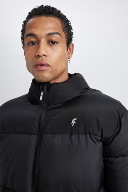 Water Repellent Zipper Puffer Jacket