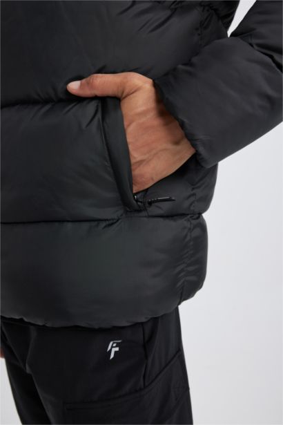 Water Repellent Zipper Puffer Jacket