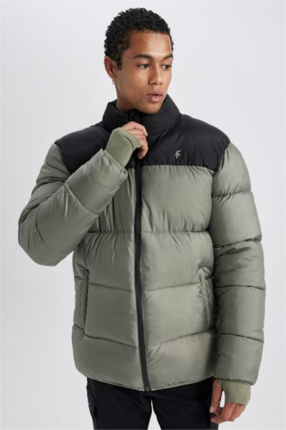 Water Repellent Zipper Puffer Jacket