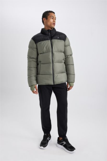 Water Repellent Zipper Puffer Jacket