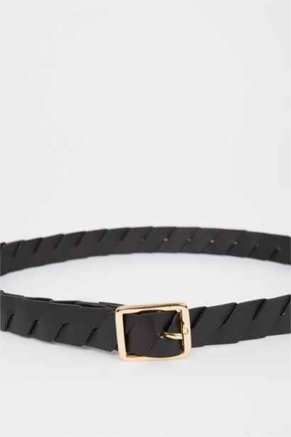 Kadın Oval Toka Suni Deri Klasik Kemer