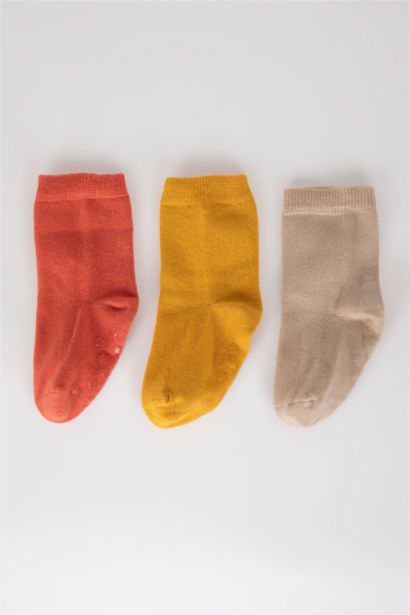 جوارب بناتي طويل قطن - 3 قطع