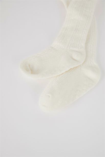 Pamuklu Uzun Çorap Kız Bebek