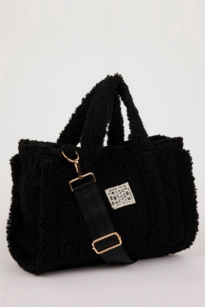 Kadın Basıc Düz Pelüş Çapraz Çanta