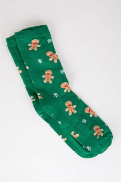 Women Christmas Themed Cotton Long Socks