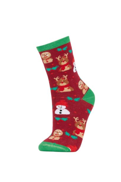 جوارب طويل قطن بطباعة الكريسمس