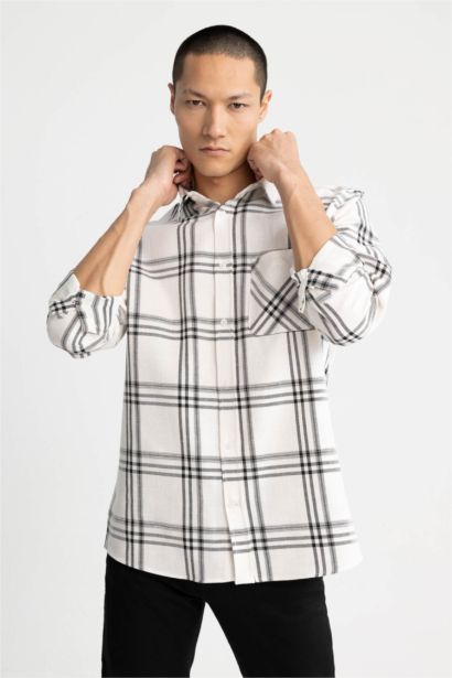 поло жаға мақта Ұзын жеңді көйлек