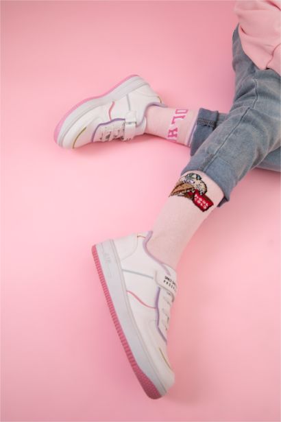 Кроссовки на толстой подошве из искусственной кожи