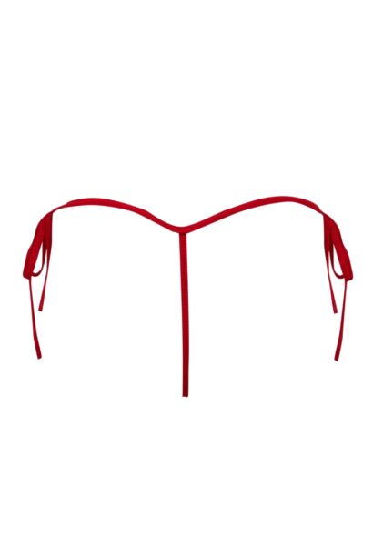 Kırmızı Dantel String Slip Külot