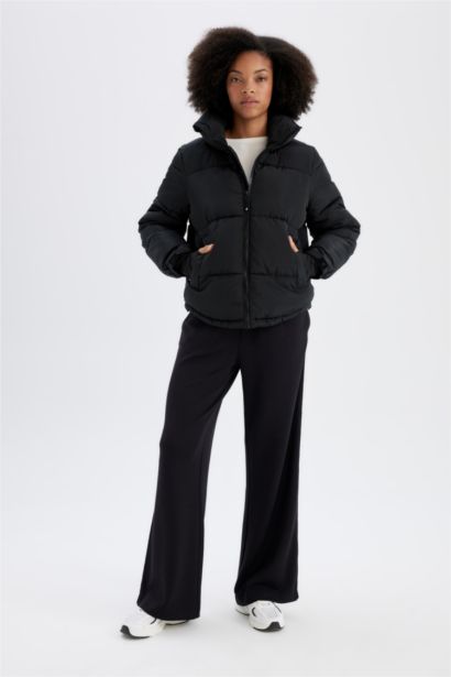 Water Repellent Zipper Puffer Jacket
