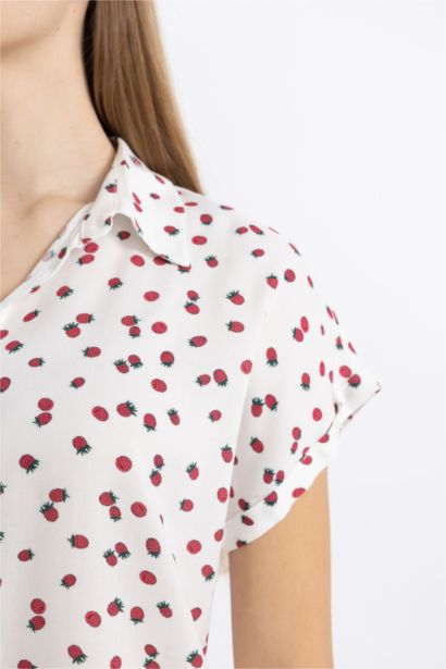 Chemise à manches courtess à Motifs