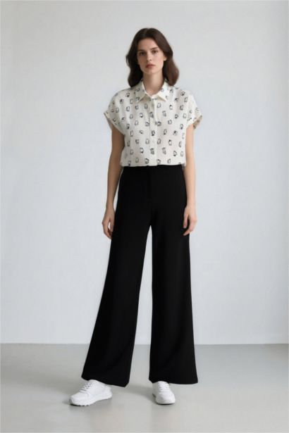 Regular Fit Viscose Short Sleeve Shirt