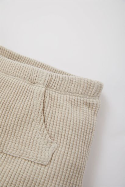 Baby Boy Regular Fit Waffle Shorts