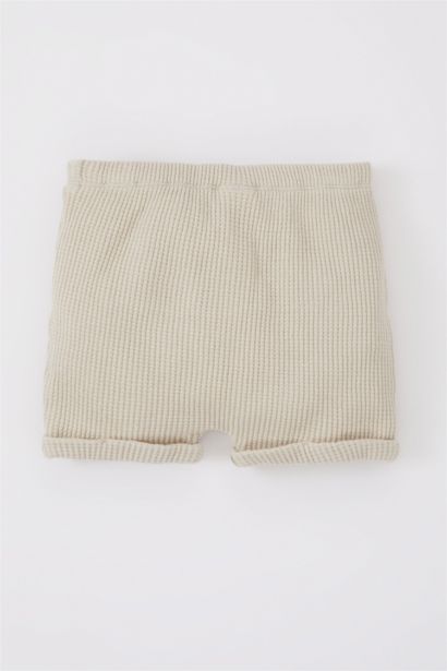 Baby Boy Regular Fit Waffle Shorts