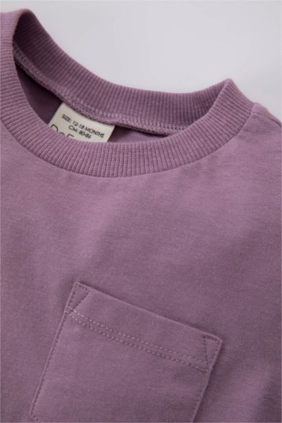 تيشيرت مخطط ولادي قصة عادية - قطعتين