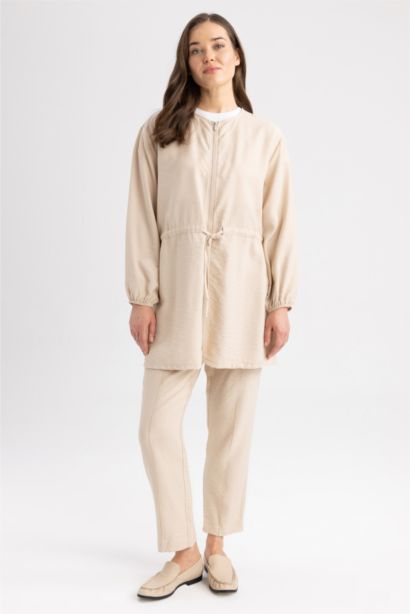 Straight Leg Trousers with Harem Pockets