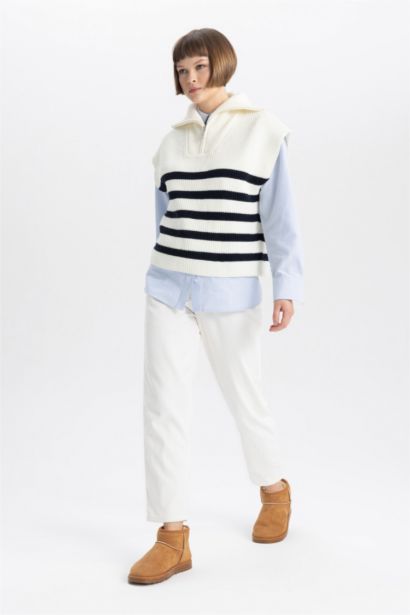 Paperbag Fit Velvet Trousers