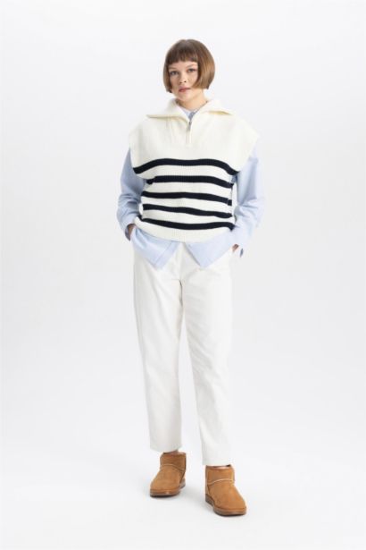 Paperbag Fit Velvet Trousers