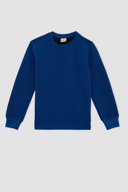 Boy Regular Fit Crew Neck Reversible Sweatshirt