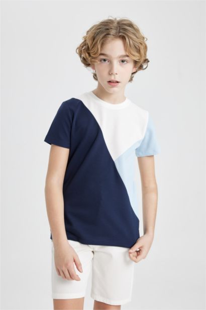 Boy Regular Fit Crew Neck Pique Short Sleeve T-Shirt