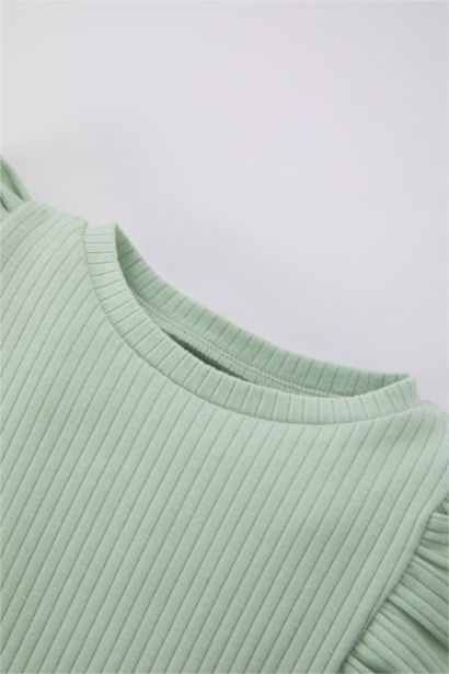 Salopette à côtes pour bébé fille nouveau-née