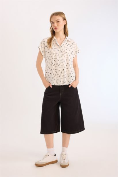 Regular Fit Viscose Short Sleeve Shirt