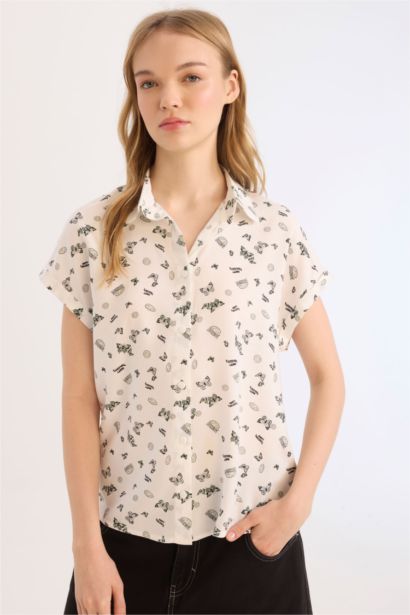 Chemise en viscose à manches courtes Coupe régulière - Coool